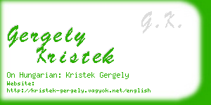 gergely kristek business card